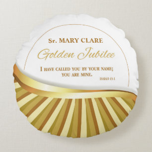 Personalisieren, Goldenes Jubiläum des religiöse Rundes Kissen