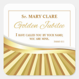 Personalisieren, Goldenes Jubiläum des religiösen Quadratischer Aufkleber