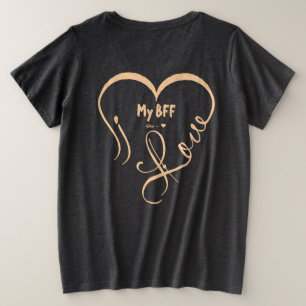 Personalisieren Ich liebe meinen besten Freund • D Große Größe T-Shirt