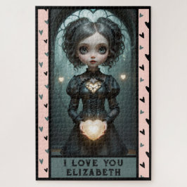 Personalisieren, ich LIEBE SIE niedlich Herzen Mäd Puzzle