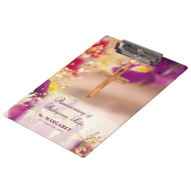 Personalisieren, Jubiläum religiöses Leben, Nun Klemmbrett (Schrägansicht)