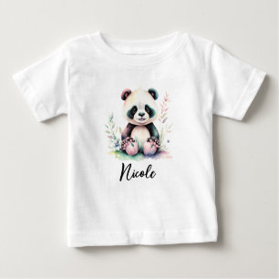 Personalisieren Kinder Kleinkind Panda Bär Baby T-shirt