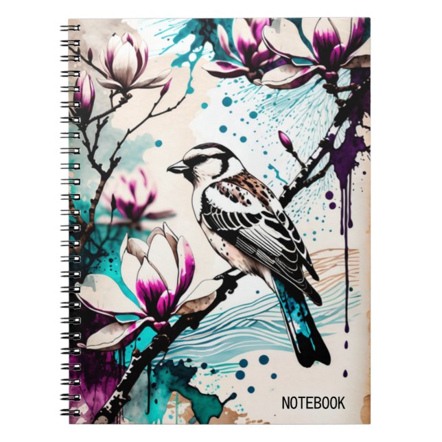 PERSONALISIEREN: Kleiner brauner Vogel | Notebook- Notizblock (Vorderseite)