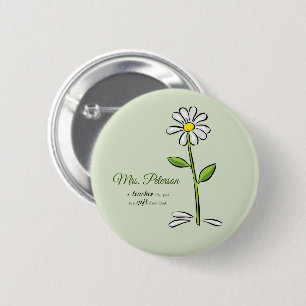 Personalisieren, Lehrer Danke, Religiöse Blume Button