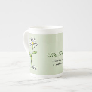 Personalisieren, Lehrer Danke, Religiöse Blume Prozellantasse