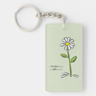 Personalisieren, Lehrer Danke, Religiöse Blume Schlüsselanhänger