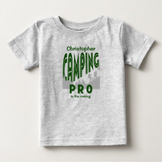 Personalisieren mit Name Camping pro Baby T-shirt