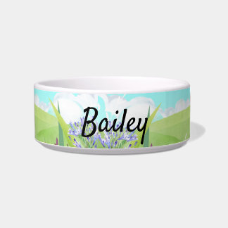Personalisieren mit Name Garden Keramik Pet Bowl Napf