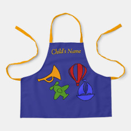 Personalisieren mit Name Spielzeugsammlung Kinder Schürze