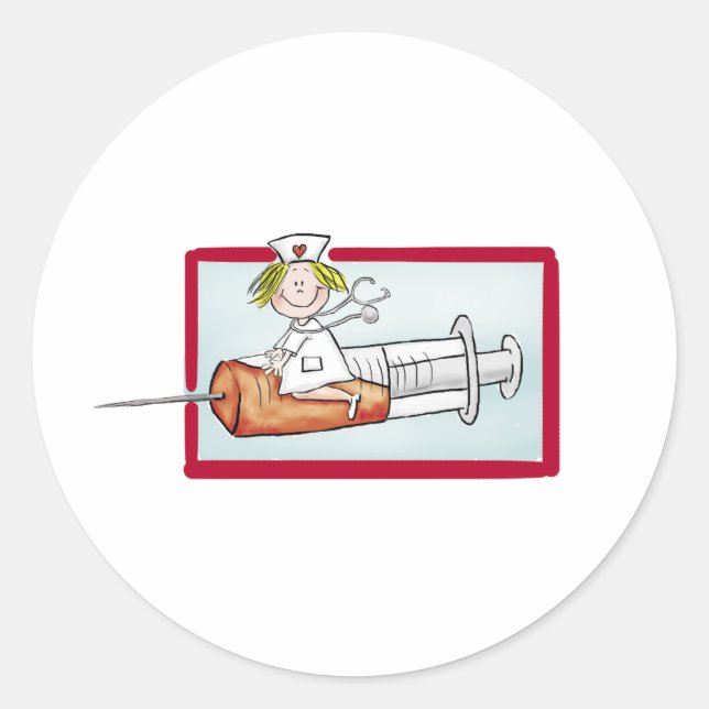 Personalisieren mit Namen - Das Super Nurse Runder Aufkleber (Vorderseite)