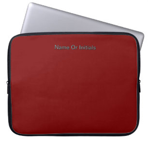 Personalisieren mit Namen Dk Rot Laptopschutzhülle