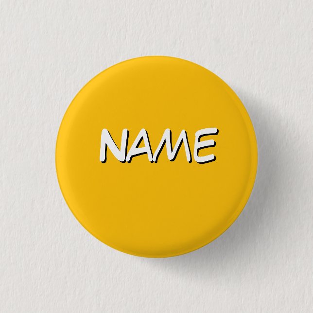 Personalisieren mit Namen Gelb Button (Vorderseite)