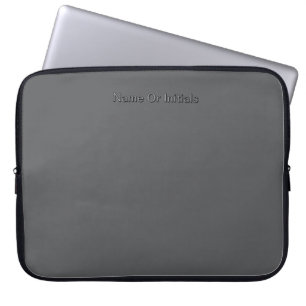 Personalisieren mit Namen Grau  Laptopschutzhülle