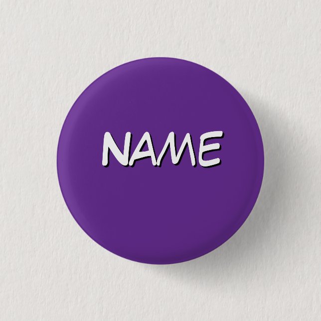Personalisieren mit Namen Lila  Button (Vorderseite)