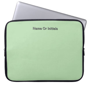 Personalisieren mit Namensinitialen Mintgrün       Laptopschutzhülle