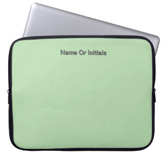 Personalisieren mit Namensinitialen Mintgrün Laptopschutzhülle