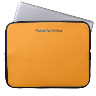 Personalisieren Mit Namensinitialen Orange Laptopschutzhülle