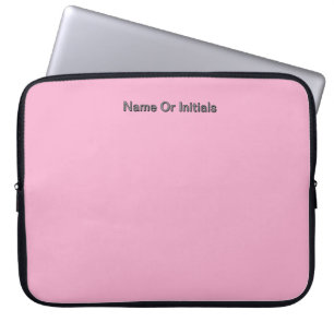 Personalisieren mit Namensinitialen Rosa Laptopschutzhülle