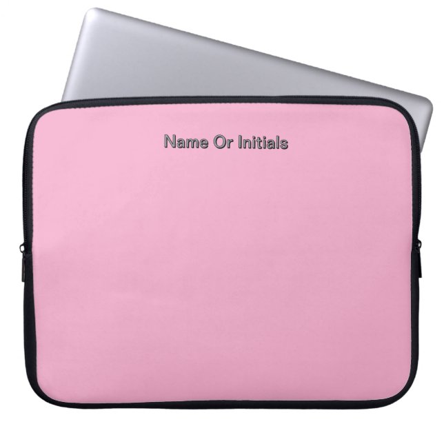 Personalisieren mit Namensinitialen Rosa      Laptopschutzhülle (Vorderseite)