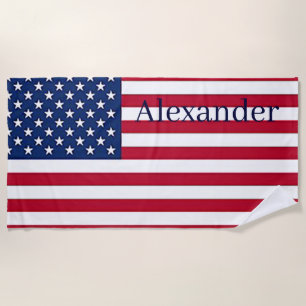 Personalisieren mit USA Strandtuch