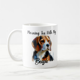 PERSONALISIEREN Moderner Morgen Tee Beagle Kaffeetasse