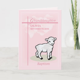 Personalisieren Name Großtochter Taufe Pink Girl Karte