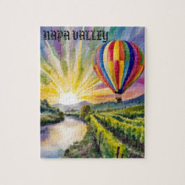 Personalisieren Napa Valley Art Travel Hot Air Bal Puzzle