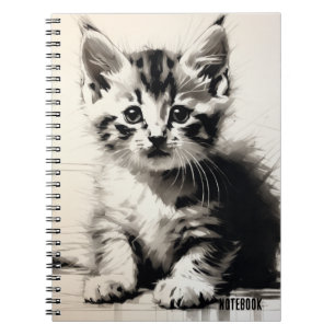 PERSONALISIEREN: Niedlich Kätzchen Notebook-Jour Notizblock