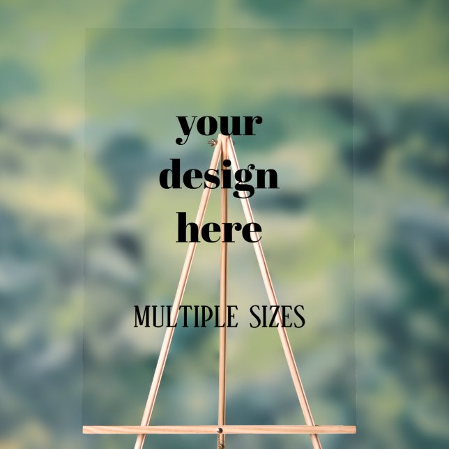 Personalisieren oder Anpassen Acrylschild (Neutral)