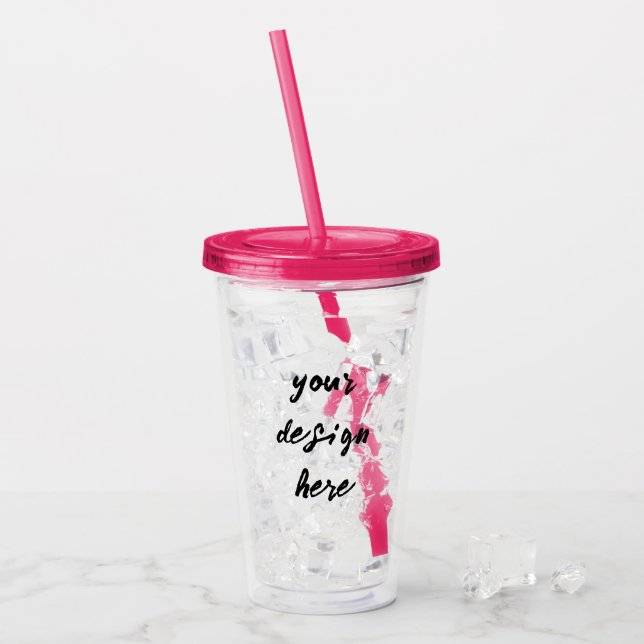 Personalisieren oder Anpassen Acryltrinkbecher (Vorderseite Ice)