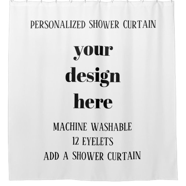 Personalisieren oder Anpassen Duschvorhang (Vorderseite)