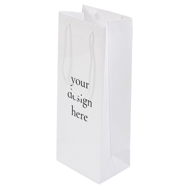 Personalisieren oder Anpassen Geschenktüte Für Weinflaschen (Vorderseite Schrägansicht)