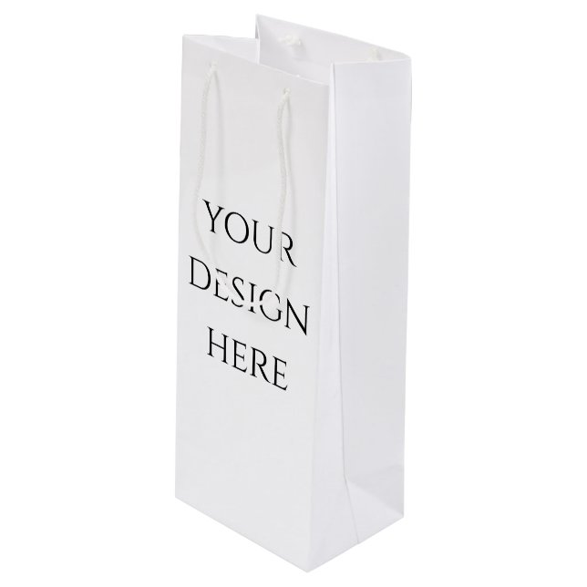 Personalisieren oder Anpassen  Geschenktüte Für Weinflaschen (Vorderseite Schrägansicht)