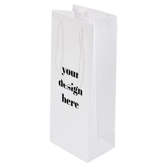 Personalisieren oder Anpassen Geschenktüte Für Weinflaschen (Vorderseite Schrägansicht)