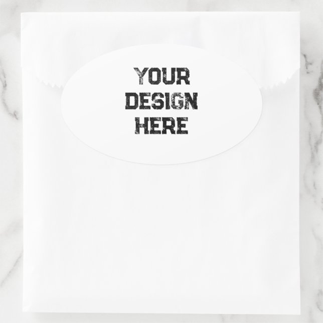 Personalisieren oder Anpassen Ovaler Aufkleber (Tasche)