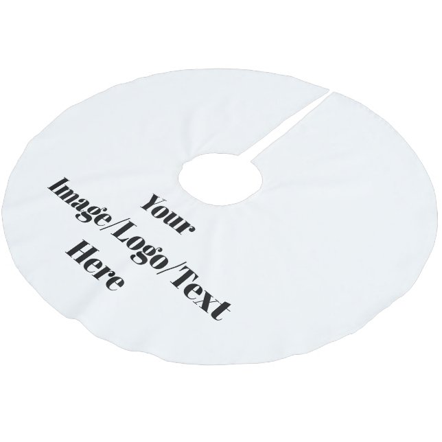 Personalisieren oder Anpassen Polyester Weihnachtsbaumdecke (Schrägansicht)