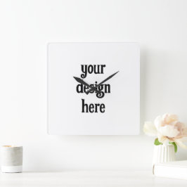 Personalisieren oder Anpassen Quadratische Wanduhr