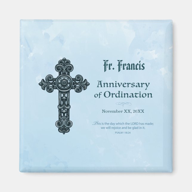 Personalisieren, Ordination Priester zum Jahrestag Magnet (Vorne)