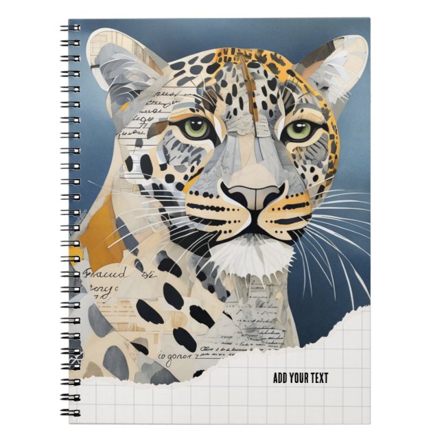 PERSONALISIEREN: Papierleopard | Notebook-Journal Notizblock (Vorderseite)