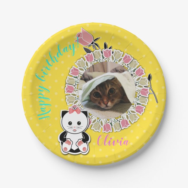 Personalisieren, persönlich, Foto Pappteller (Vorderseite)