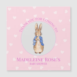 Personalisieren Peter das Kaninchen Baby Dusche Da Magnetkarte