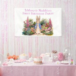Personalisieren Peter das Kaninchen Erste Geburtst Banner