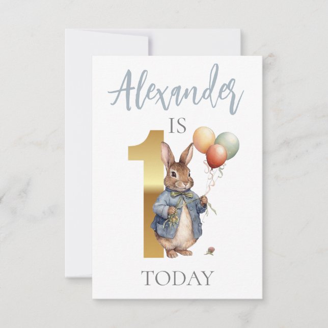 Personalisieren Peter das Kaninchen Erster Geburts (Vorderseite)