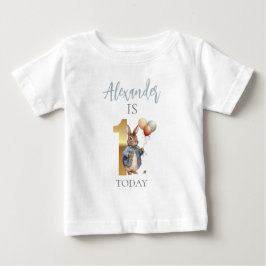 Personalisieren Peter das Kaninchen Erster Geburts Baby T-shirt