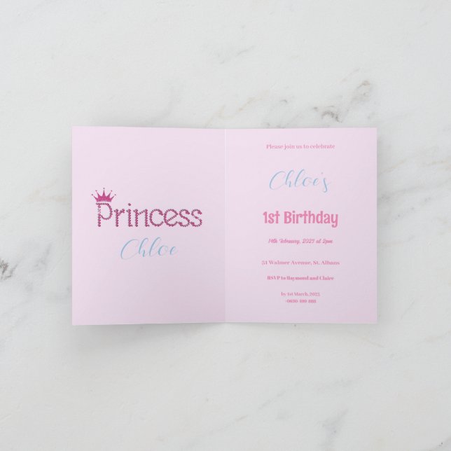 Personalisieren Peter der Rabbit 1. Geburtstag Einladung (Innenseite)