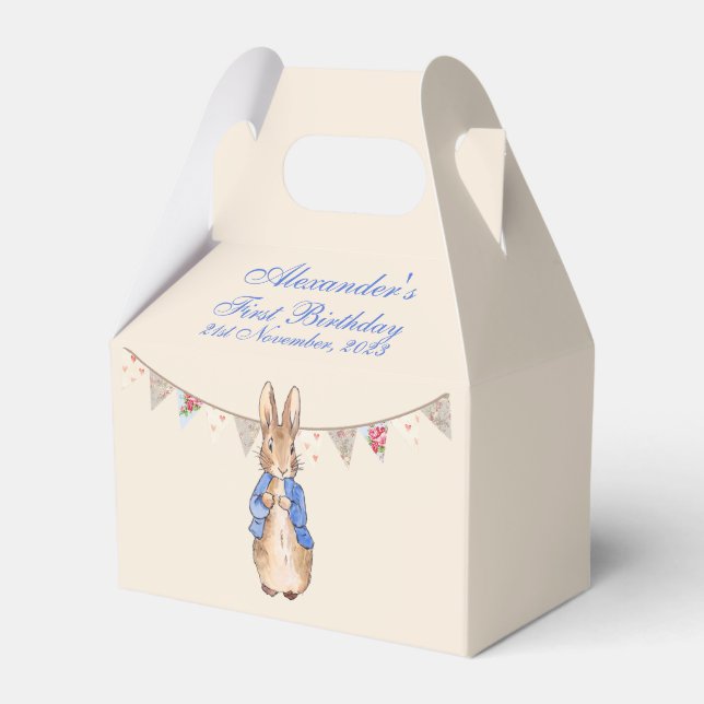 Personalisieren Peter der Rabbit ersten Geburtstag Geschenkschachtel (Vorderseite)