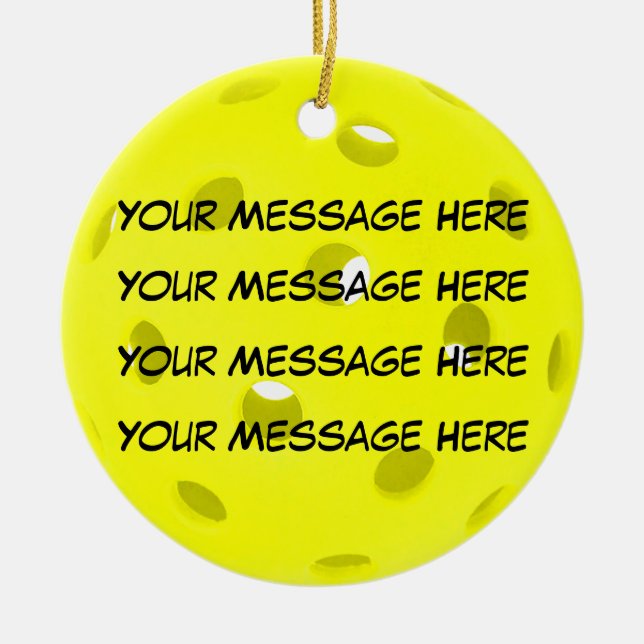 Personalisieren, Pickleall Keramik Ornament (Vorne)