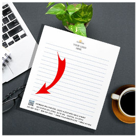 Personalisieren: QR-Code für Firmenlogos Notizblock