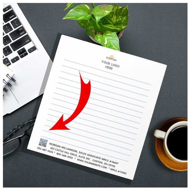 Personalisieren: QR-Code für Firmenlogos Notizblock (Von Creator hochgeladen)