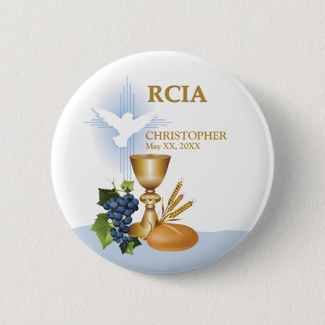 Personalisieren, RCIA-Glückwunsch katholische Sacr Button (Vorderseite)